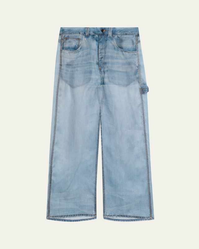 Winona Sheer Denim Print Jeans